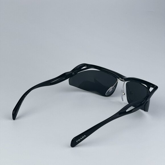 Prada PRA25S 1AB5S0 BRAND NEW Sunglasses Black Dark Grey Cat Eye Unisex - Picture 9 of 13